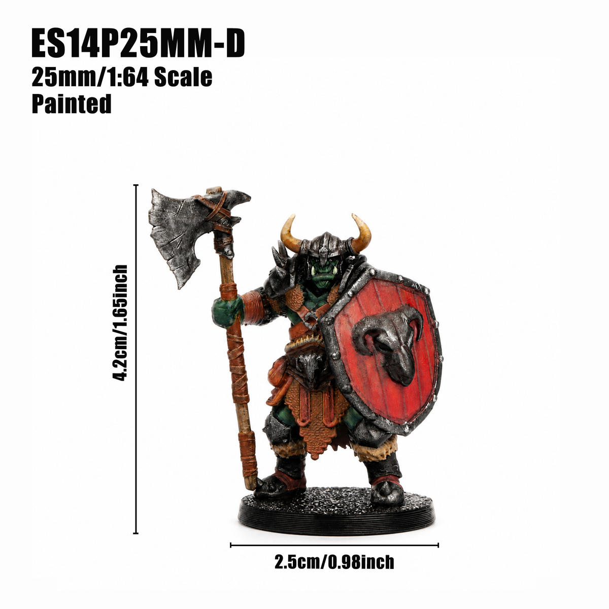 ES14P Orc Heroes Squad DnD Miniatures, Includes Orc Archer, Berserker, Warrior, Heavy Knight, Shaman, 25mm Base, Tabletop RPG Monster Minis