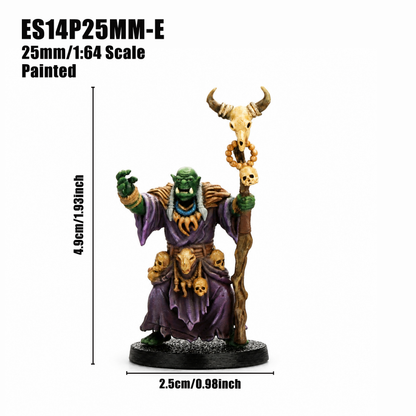 ES14P Orc Heroes Squad DnD Miniatures, Includes Orc Archer, Berserker, Warrior, Heavy Knight, Shaman, 25mm Base, Tabletop RPG Monster Minis
