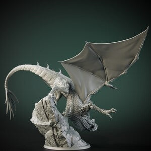 3d Printed Young Black dragon Resin Miniature For Tabletop Rpgs,Dungeons And Dragons, Pathfinder