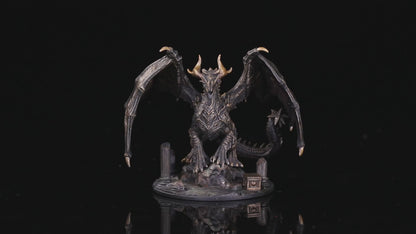 AS987 Ancient Dragon DnD Miniature, Elder Dragon Boss RPG Figure, Detachable Model and Base, Available Painted or Unpainted, Tabletop Miniature, Hobby Gift