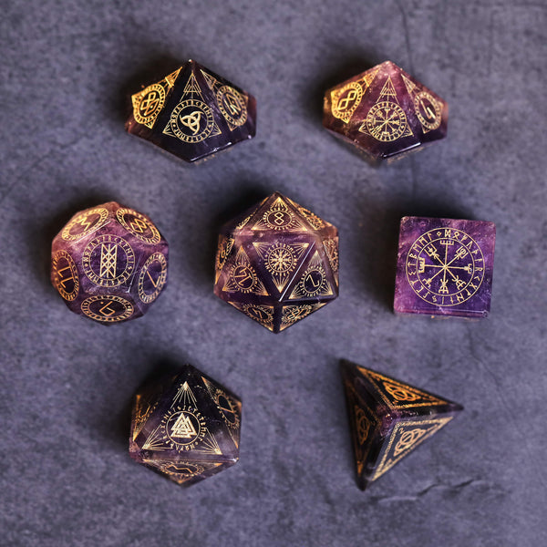 Amethyst Stone Dice for D&D