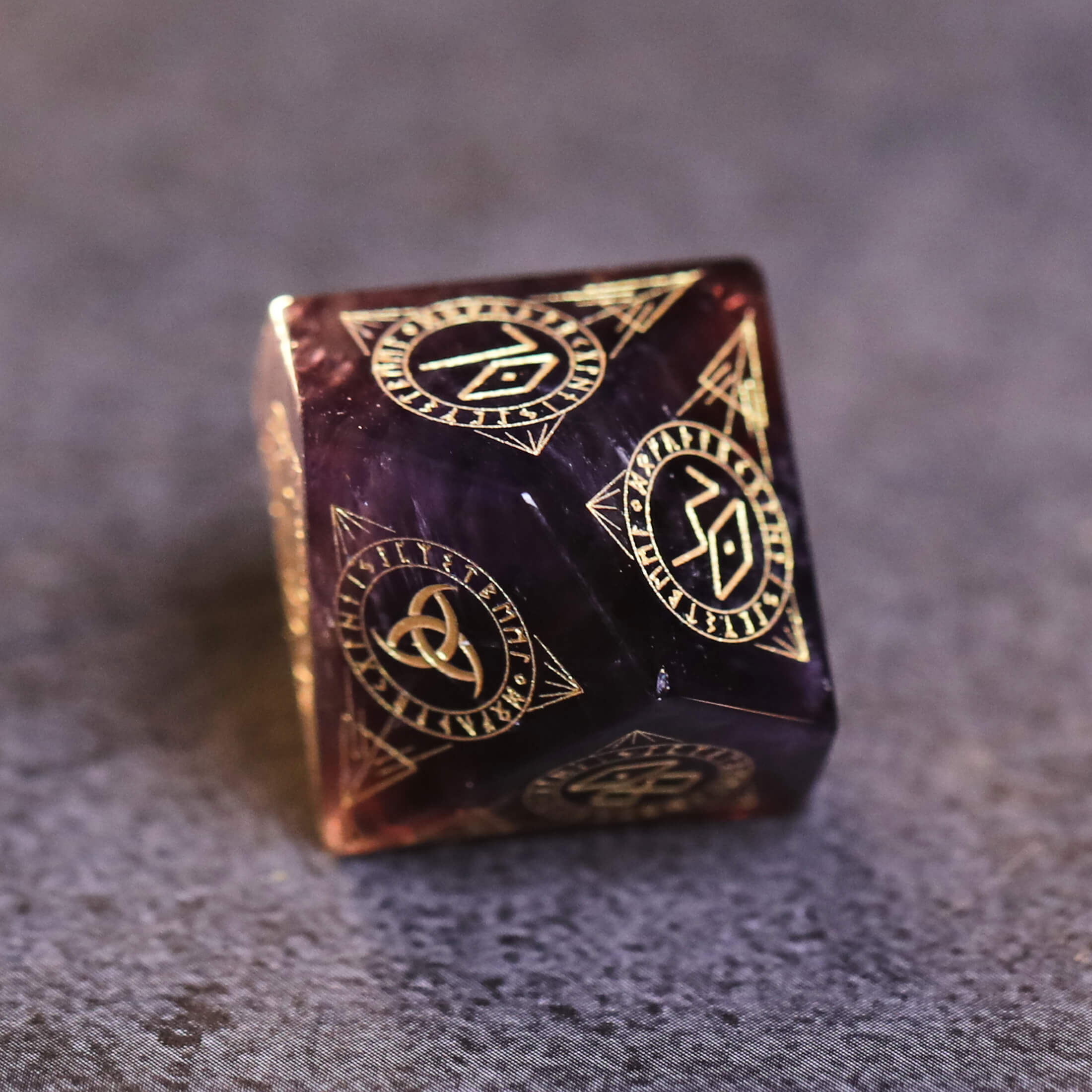 Amethyst Stone Dice for D&D