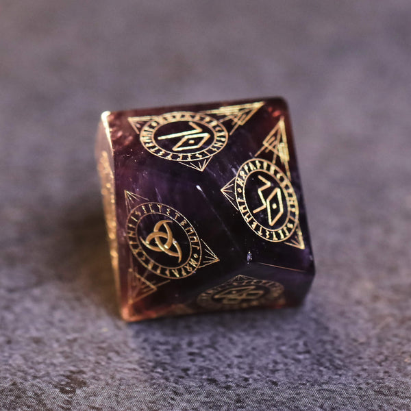 Amethyst Stone Dice for D&D