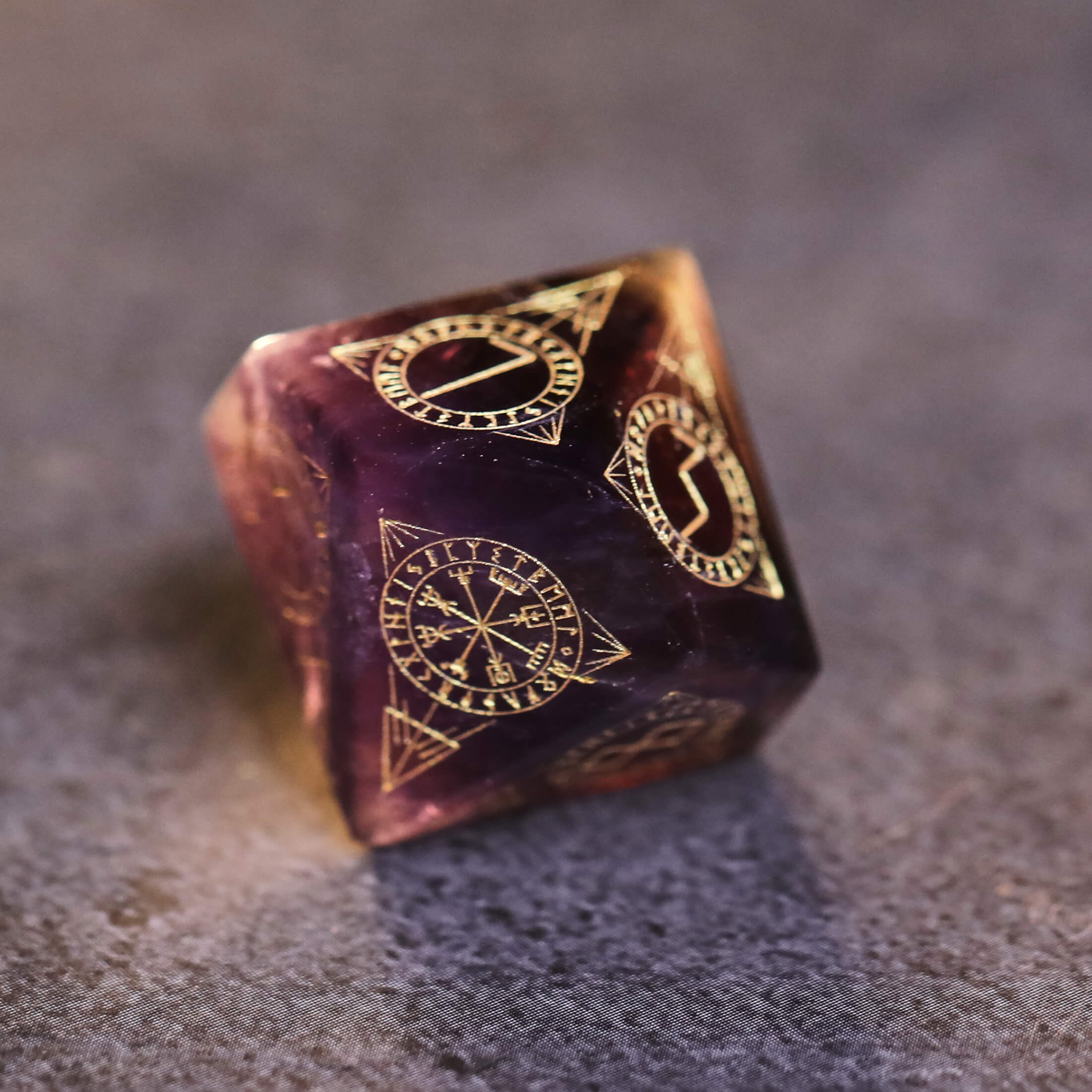 Amethyst Stone Dice for D&D