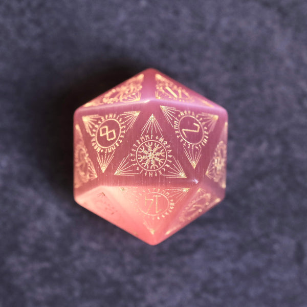 Pink Opalite Dice Set for Dice Games