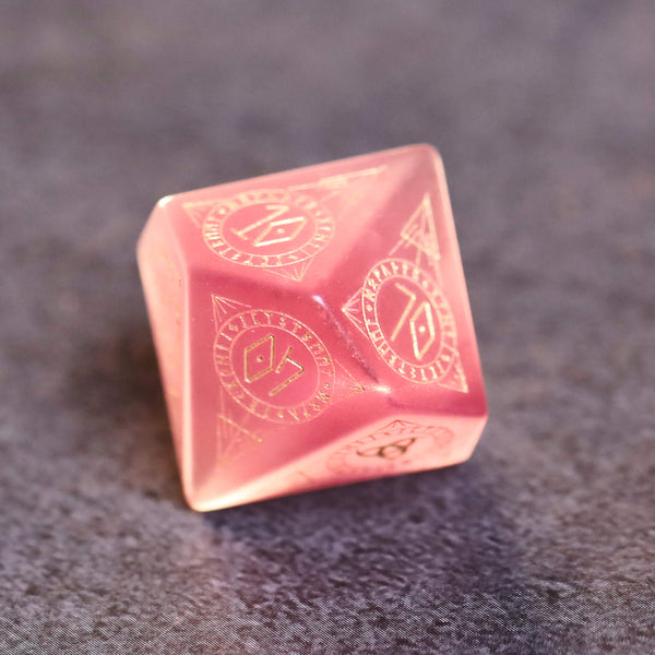 Pink Opalite Dice Set for Dice Games