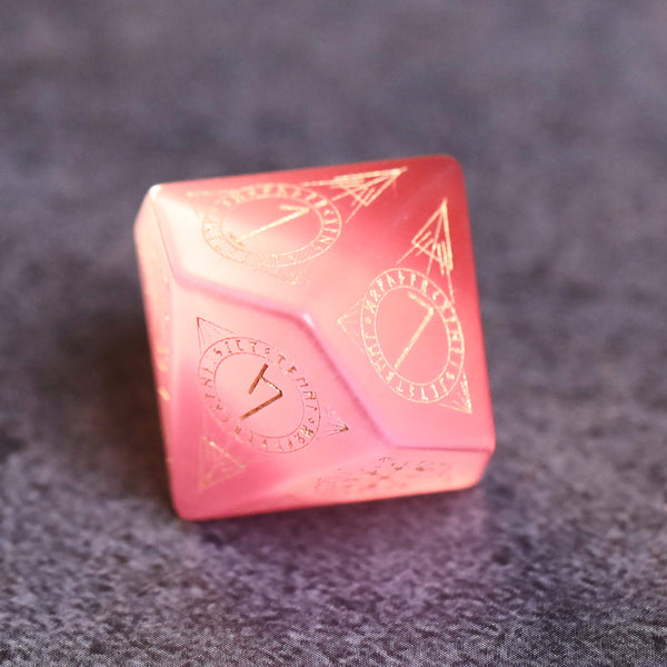 Pink Opalite Dice Set for Dice Games