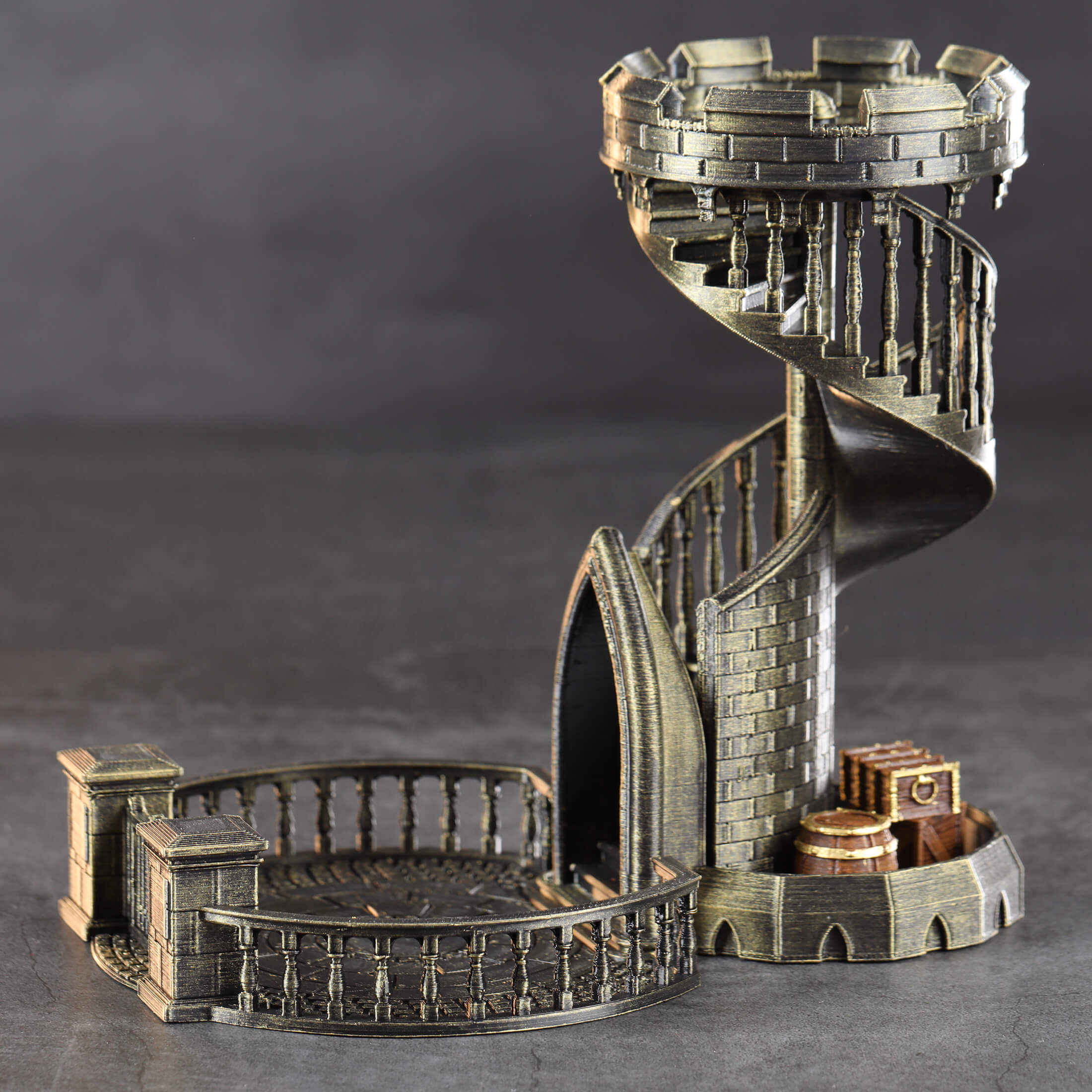 Gold DND Dice Tower For Board Games