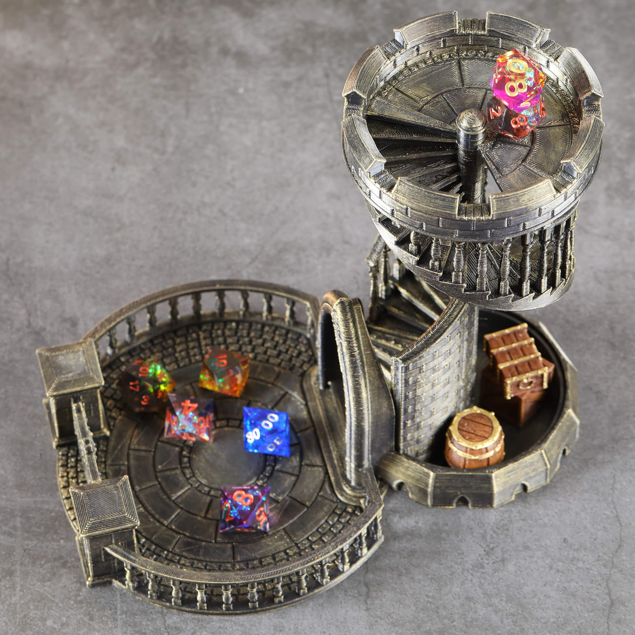 Gold DND Dice Tower For Board Games