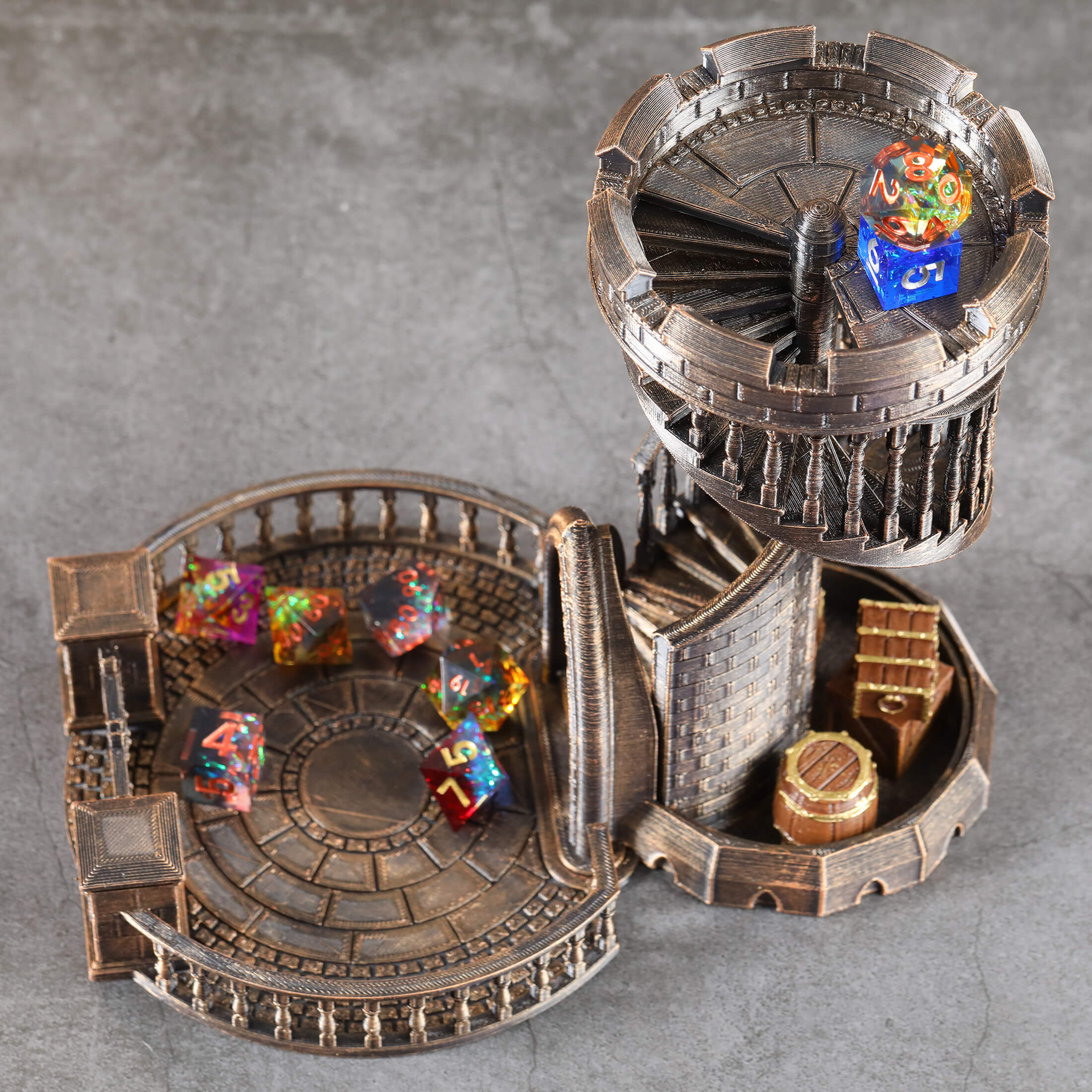 DND Dice Tower Bronze