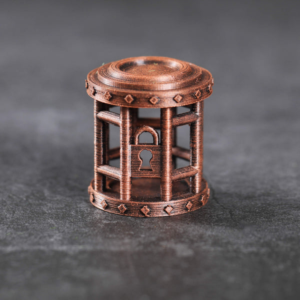 DND Dice Prigione Con Set Poliedrici - Gabbia di Legno per i Tuoi Dadi Cattivi (Prigione A DND Dice Prigione Con Set Poliedrici - Gabbia di Legno per i Tuoi Dadi Cattivi (Prigione A