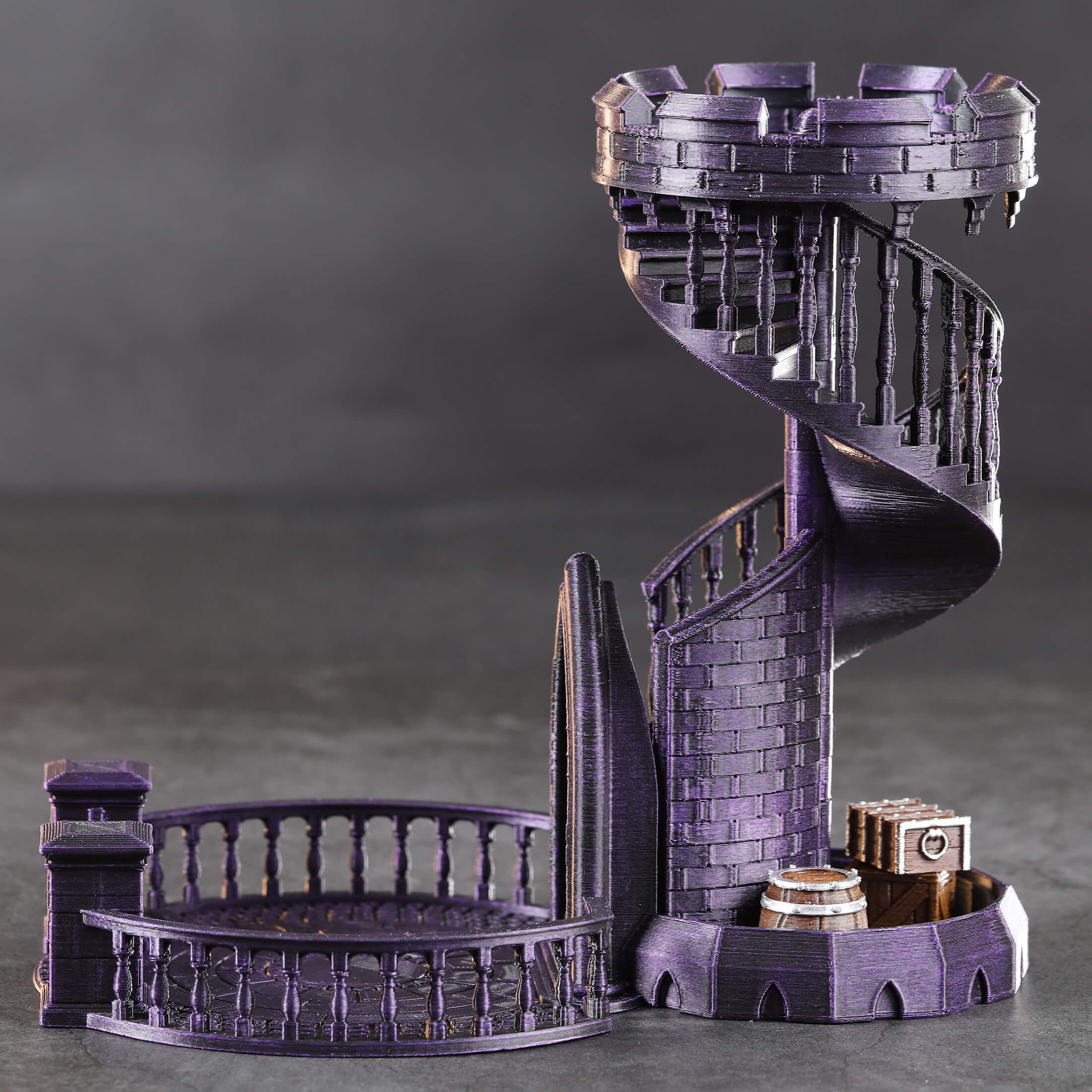 Purpleheart 3D Print Dice Tower