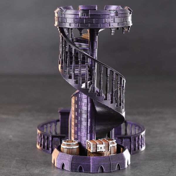 Purpleheart 3D Print Dice Tower