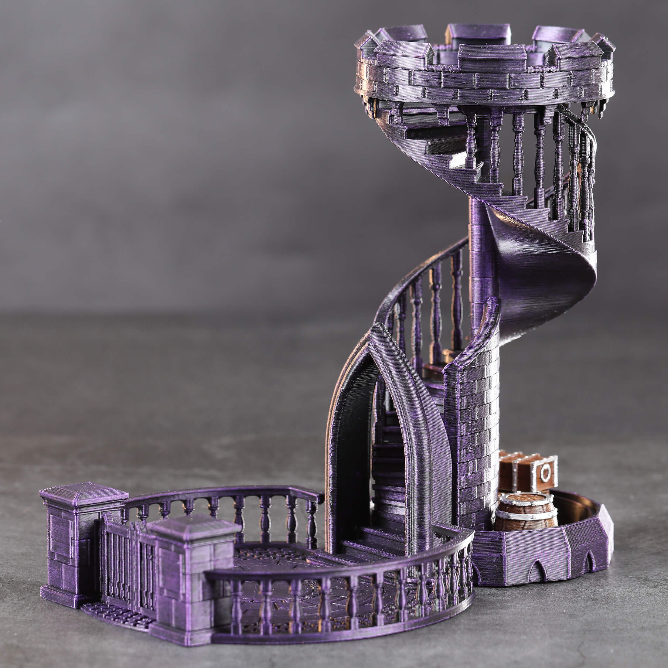 Purpleheart 3D Print Dice Tower