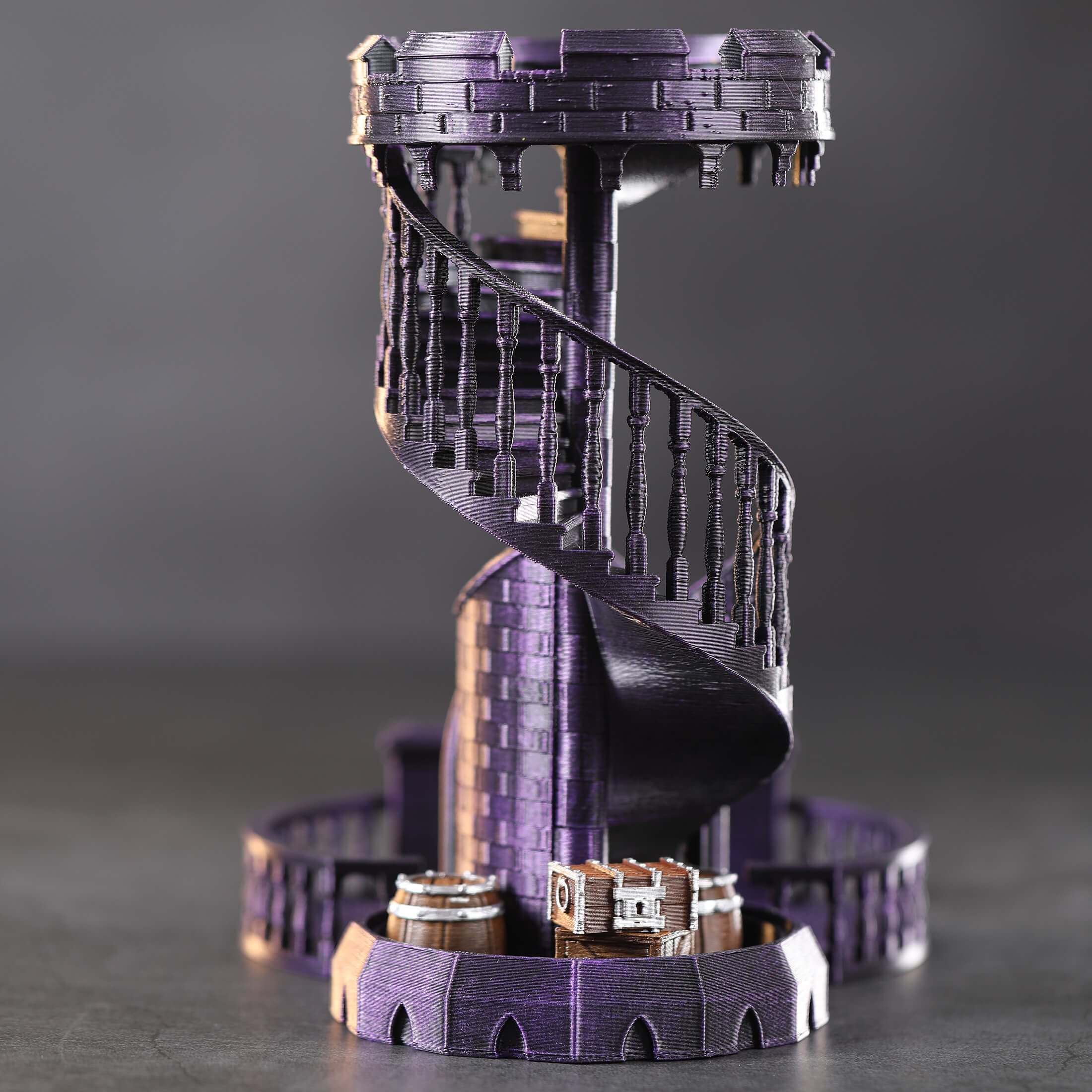 Purpleheart 3D Print Dice Tower