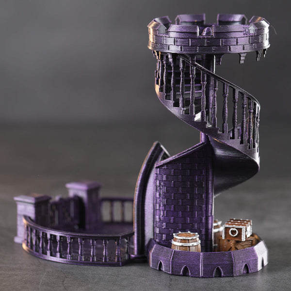 Purpleheart 3D Print Dice Tower