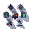 Vaporwave Sharp Edged DND Dice Set