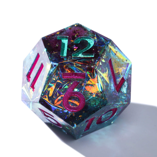 Vaporwave Sharp Edged DND Dice Set