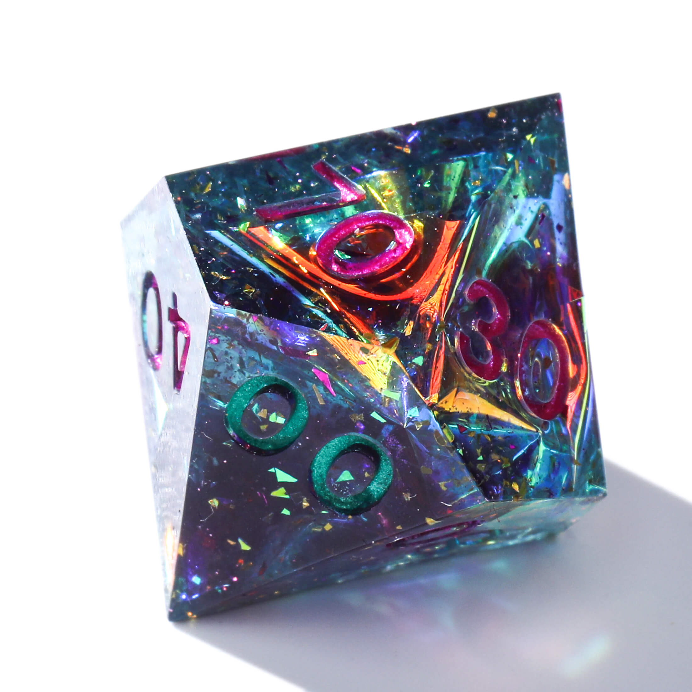Vaporwave Sharp Edged DND Dice Set