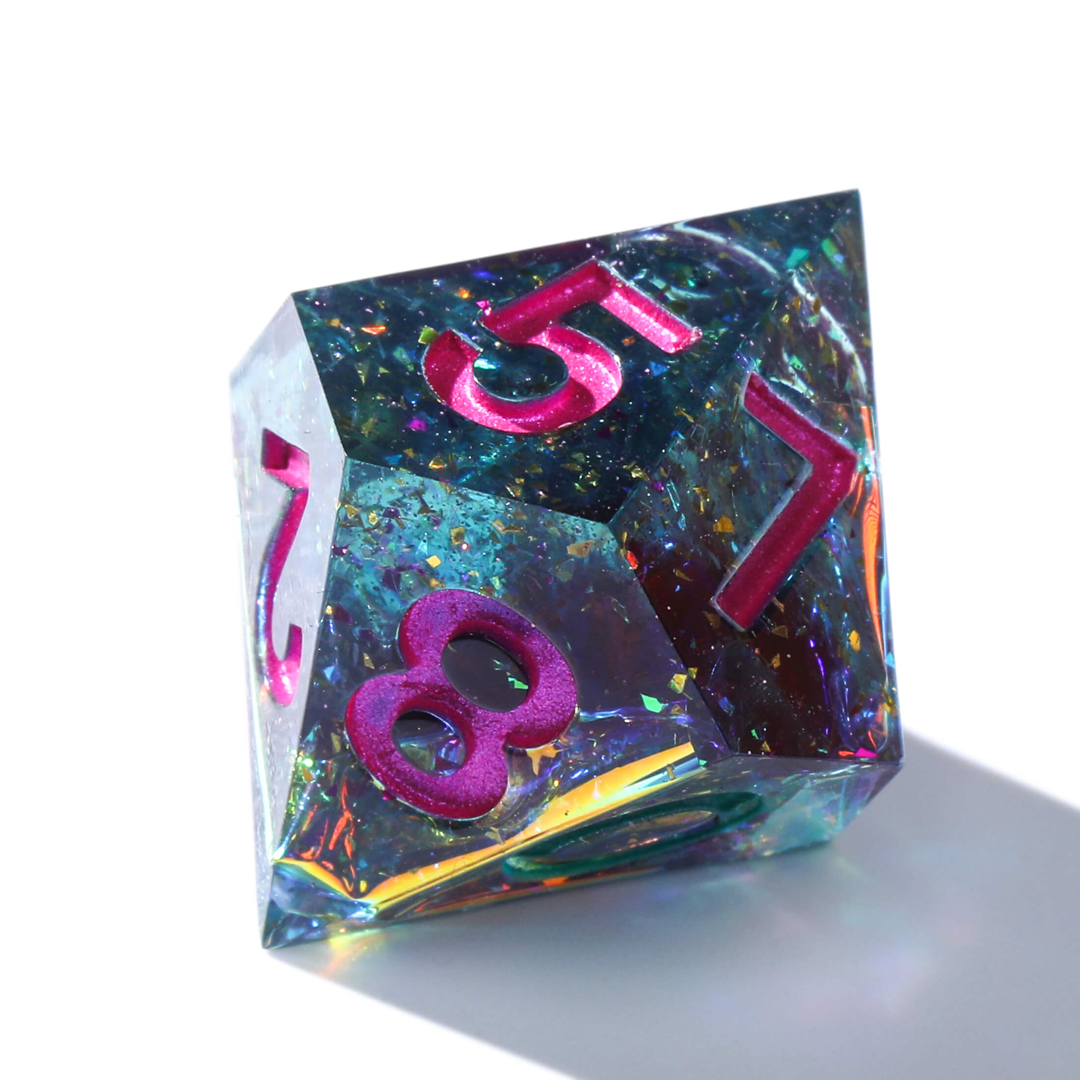 Vaporwave Sharp Edged DND Dice Set