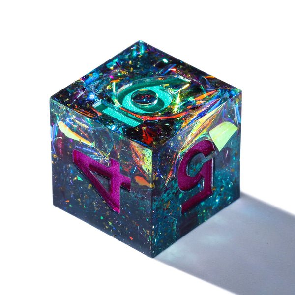Vaporwave Sharp Edged DND Dice Set