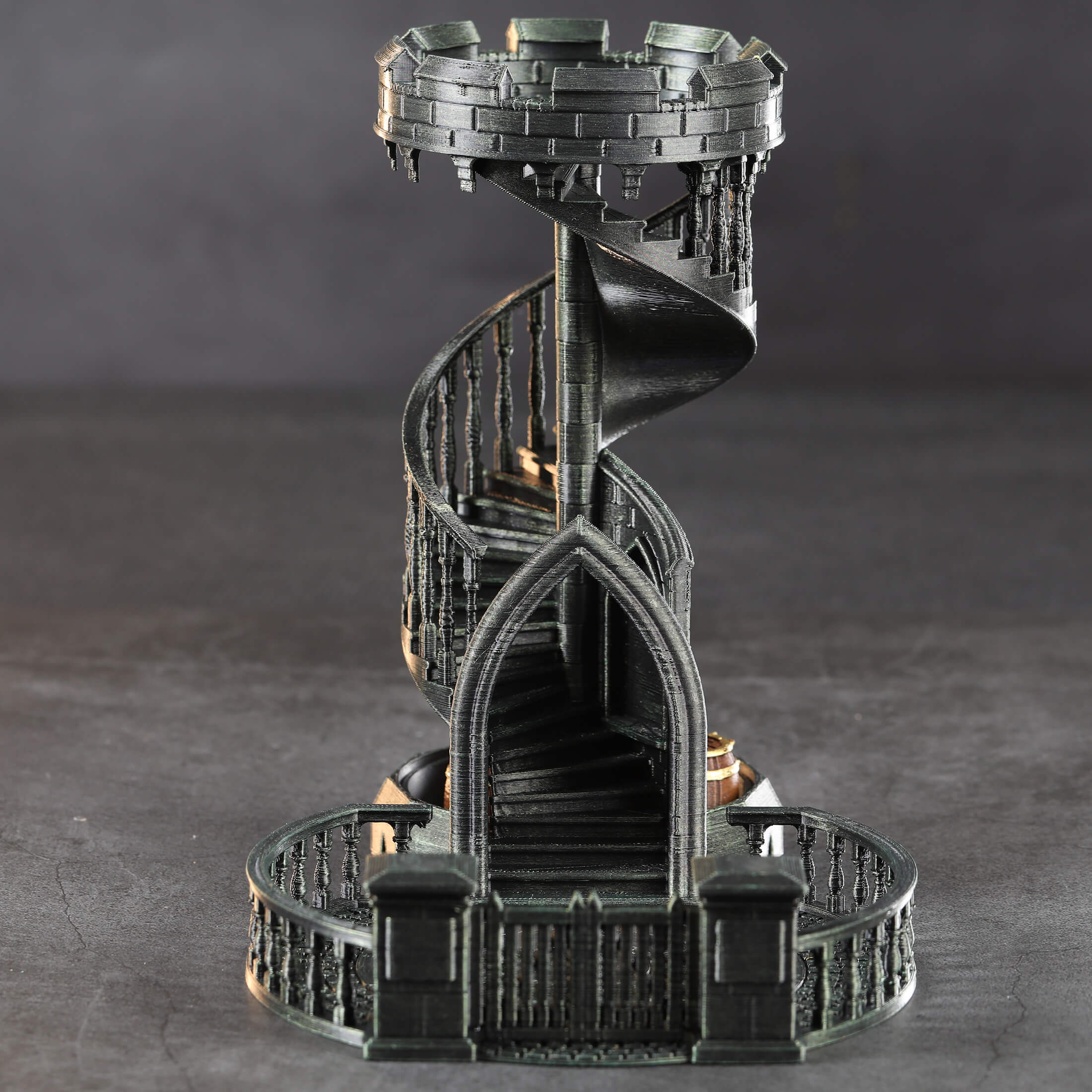 3D Printed Green Dice Tower for Board Game