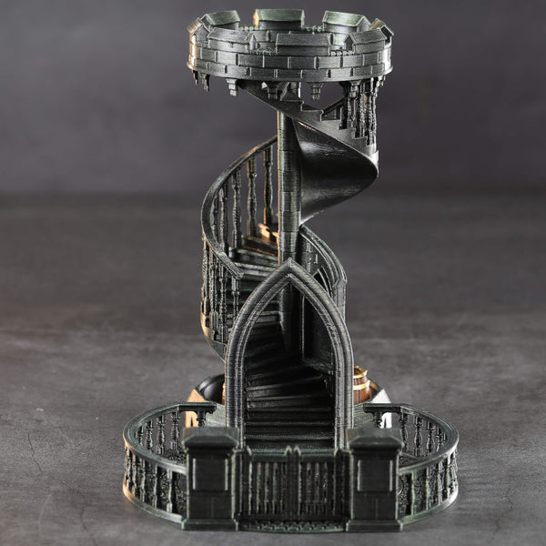 3D Printed Green Dice Tower for Board Game
