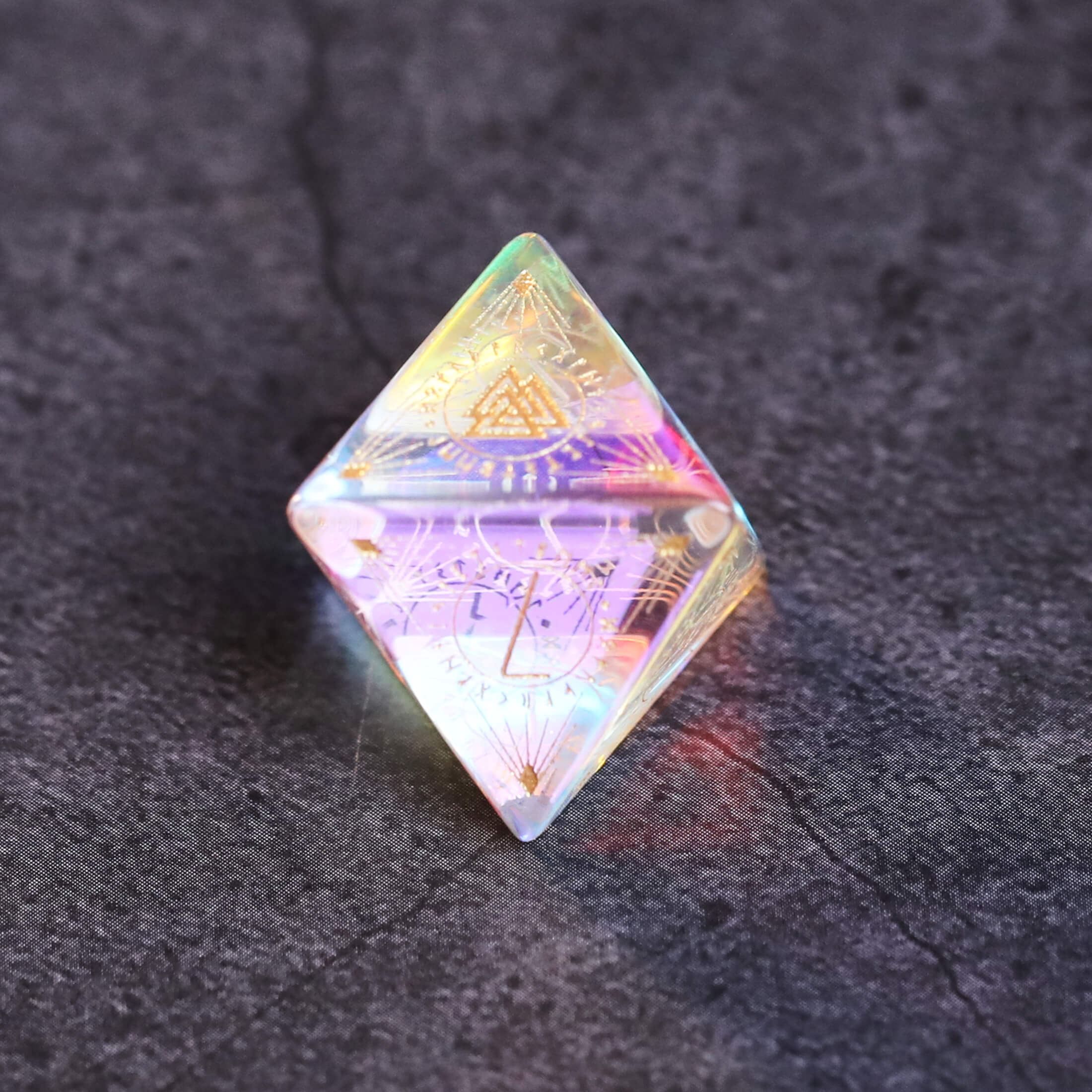 Glass Dice Hand Carved