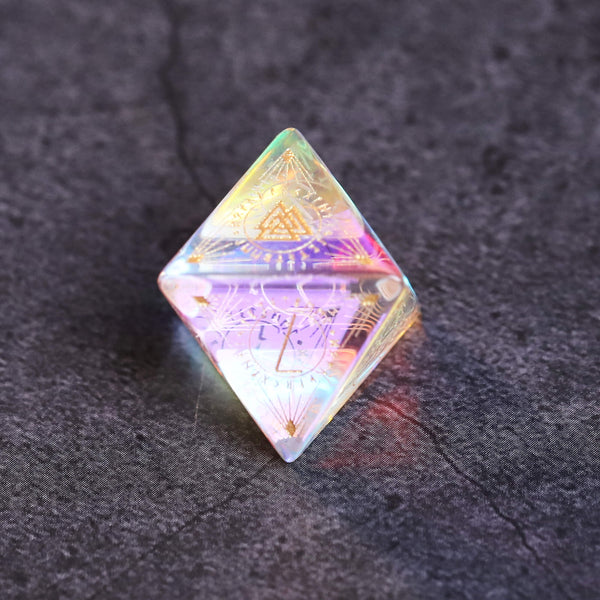 Glass Dice Hand Carved