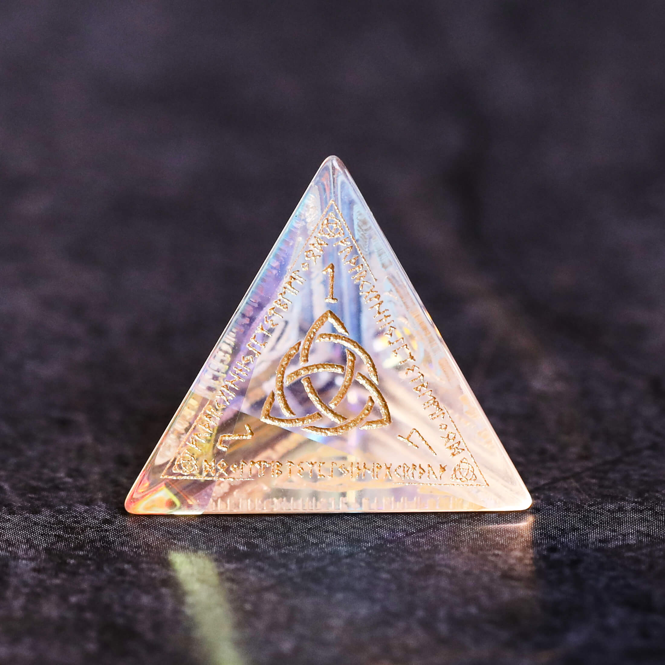 Glass Dice Hand Carved
