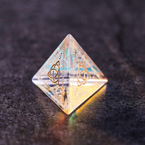 Glass Dice Hand Carved
