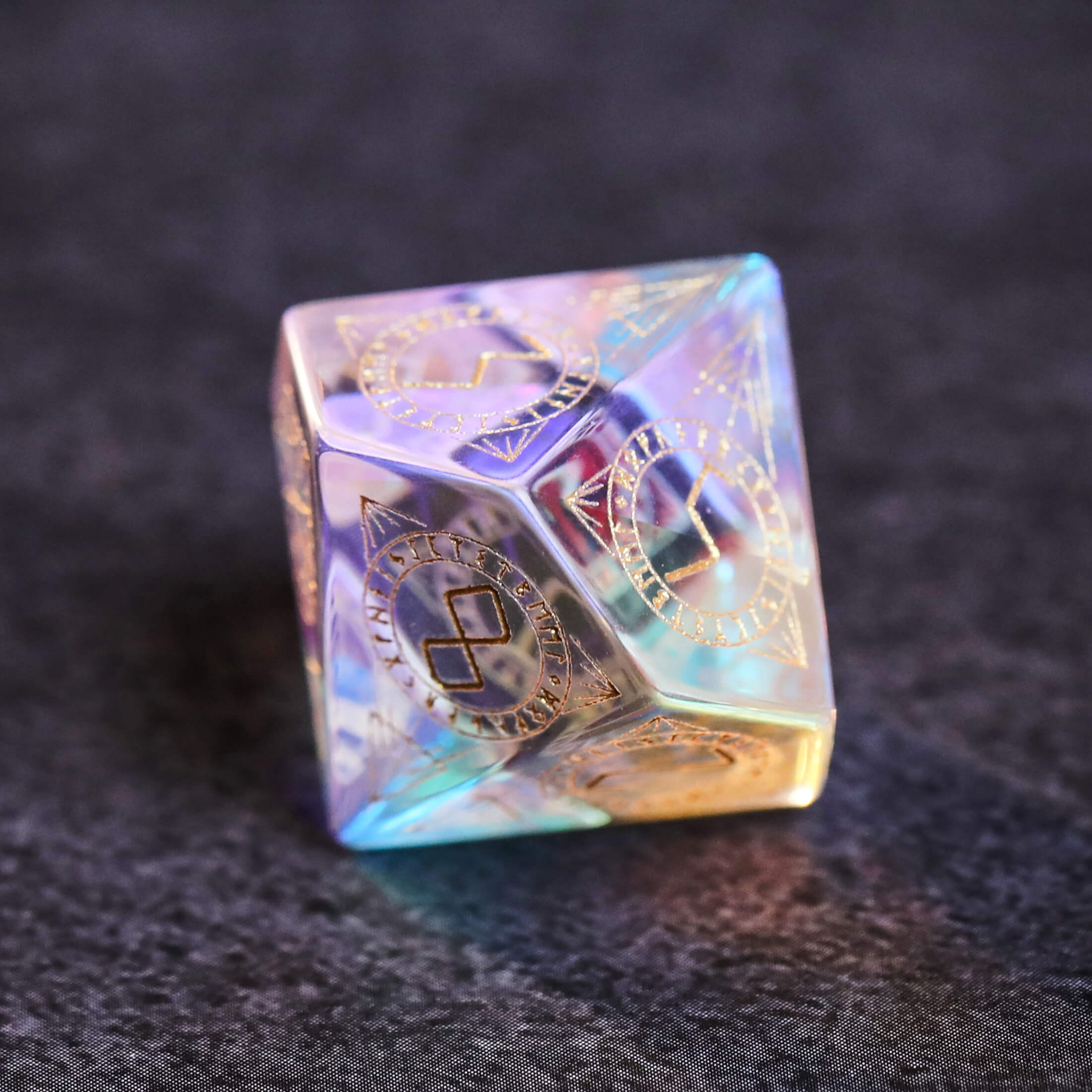 Glass Dice Hand Carved