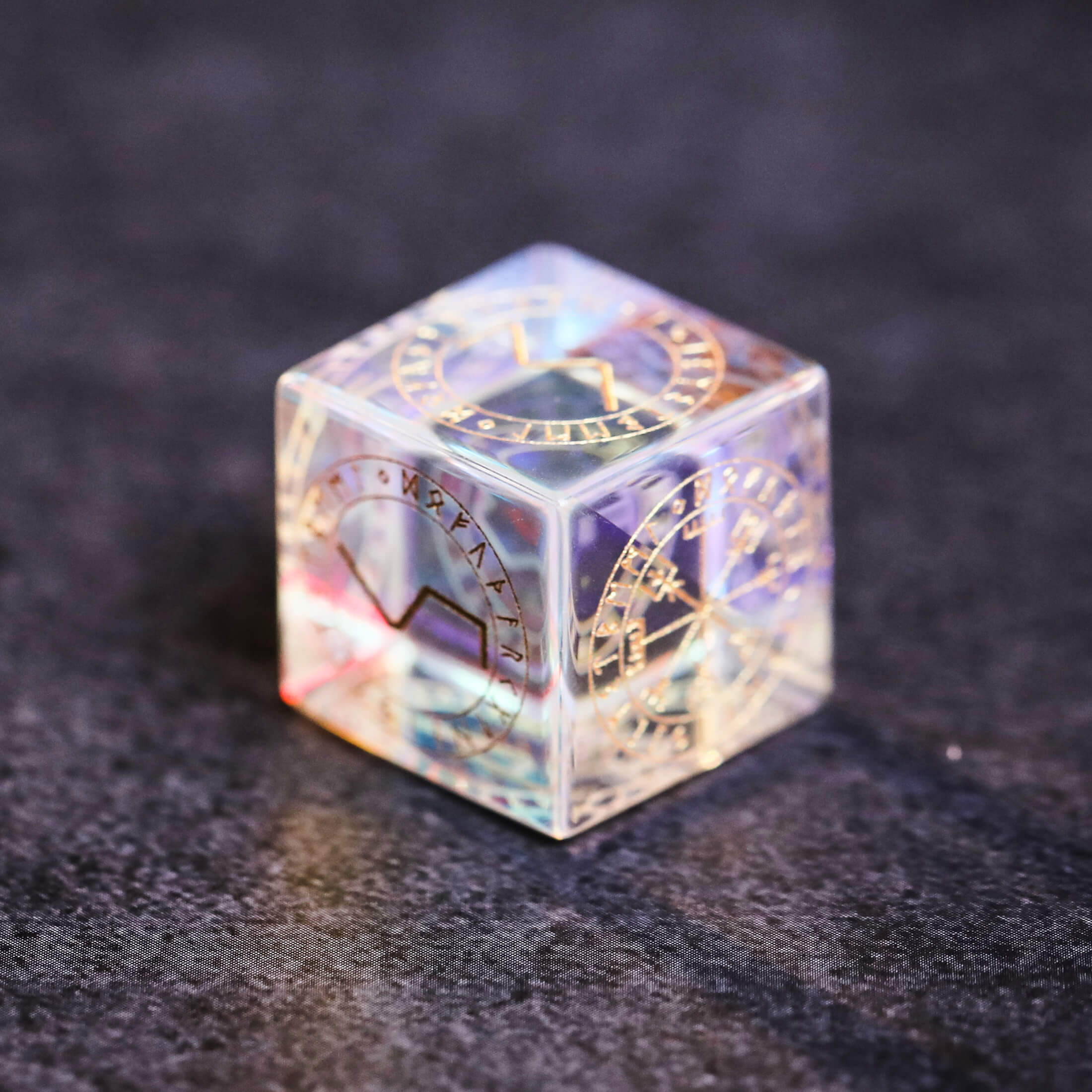 Glass Dice Hand Carved