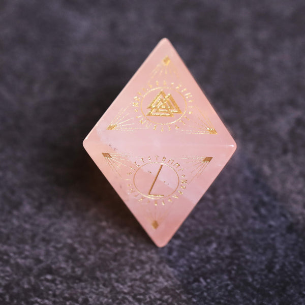 Pink Crystal Gems Dice DnD Dice Set