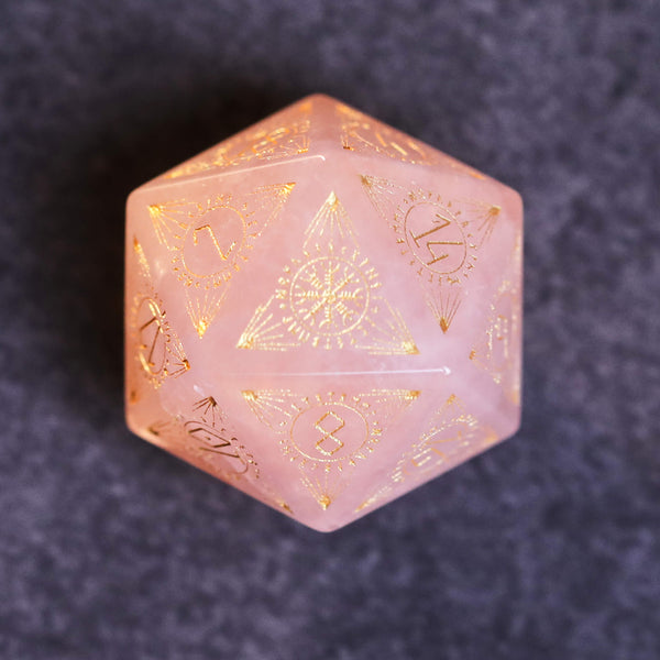 Pink Crystal Gems Dice DnD Dice Set
