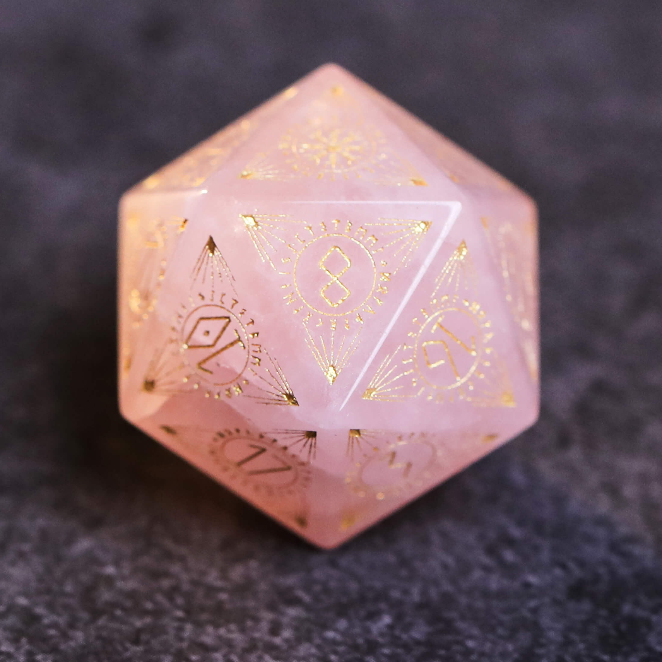 Pink Crystal Gems Dice DnD Dice Set