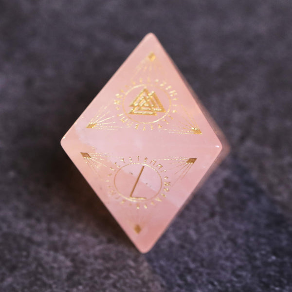 Pink Crystal Gems Dice DnD Dice Set