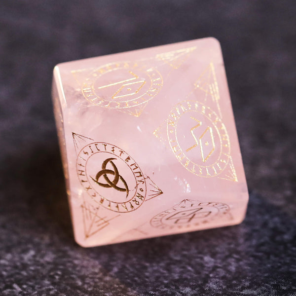 Pink Crystal Gems Dice DnD Dice Set