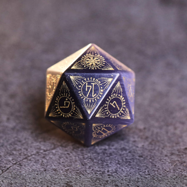 Purple Cat Eye Gemstone Dice