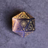 Purple Cat Eye Gemstone Dice