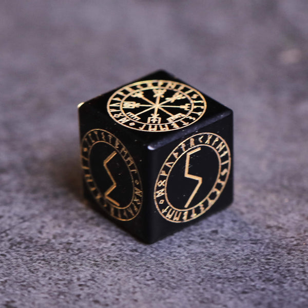 Obsidian Stone Dice for D&D