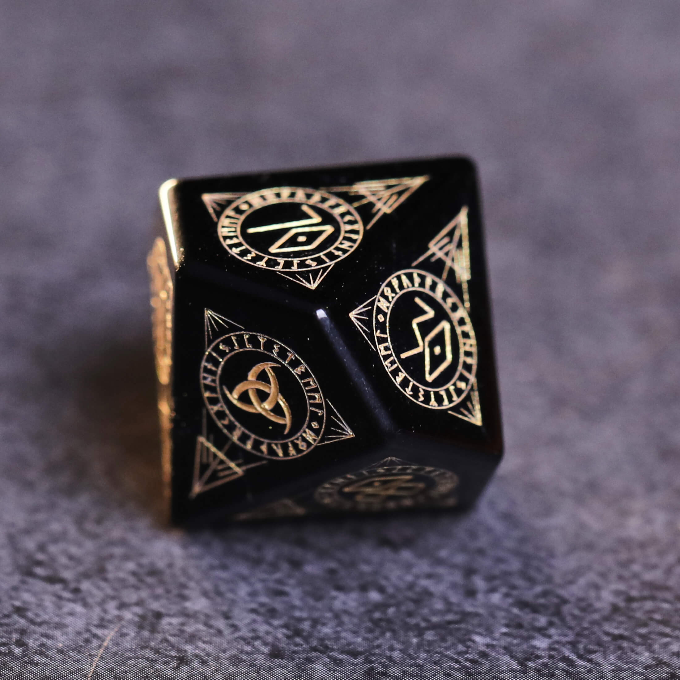 Obsidian Stone Dice for D&D