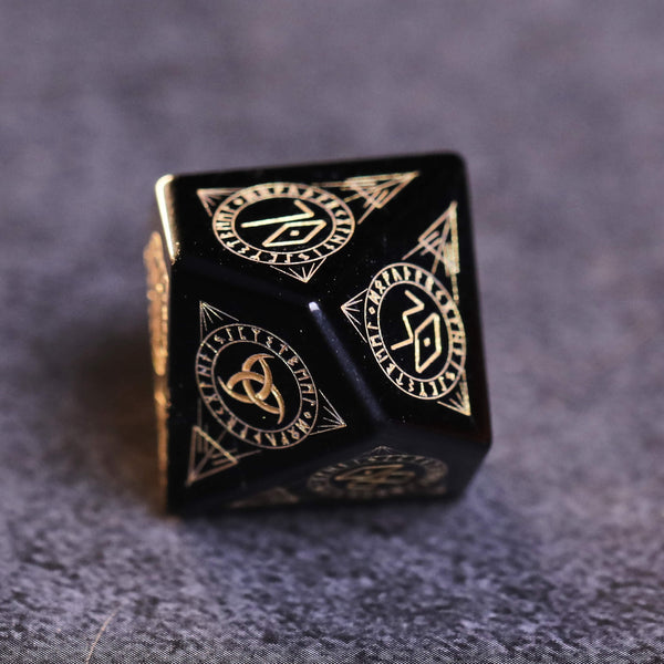 Obsidian Stone Dice for D&D