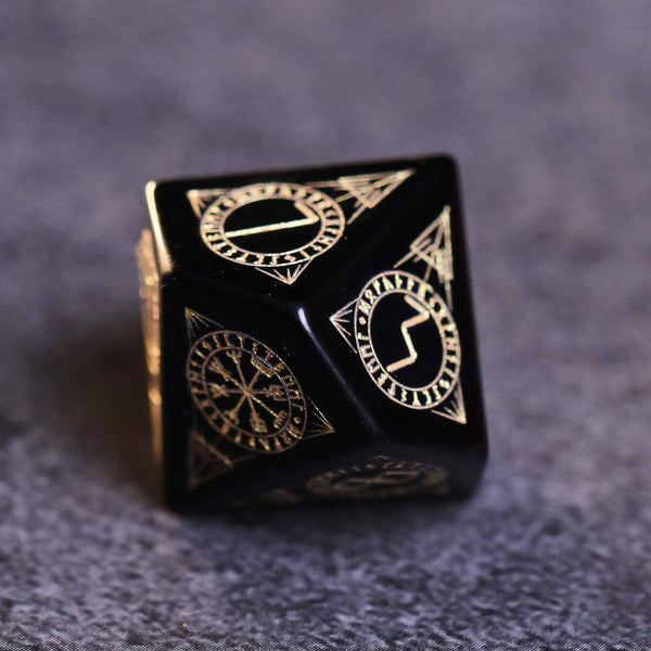 Obsidian Stone Dice for D&D