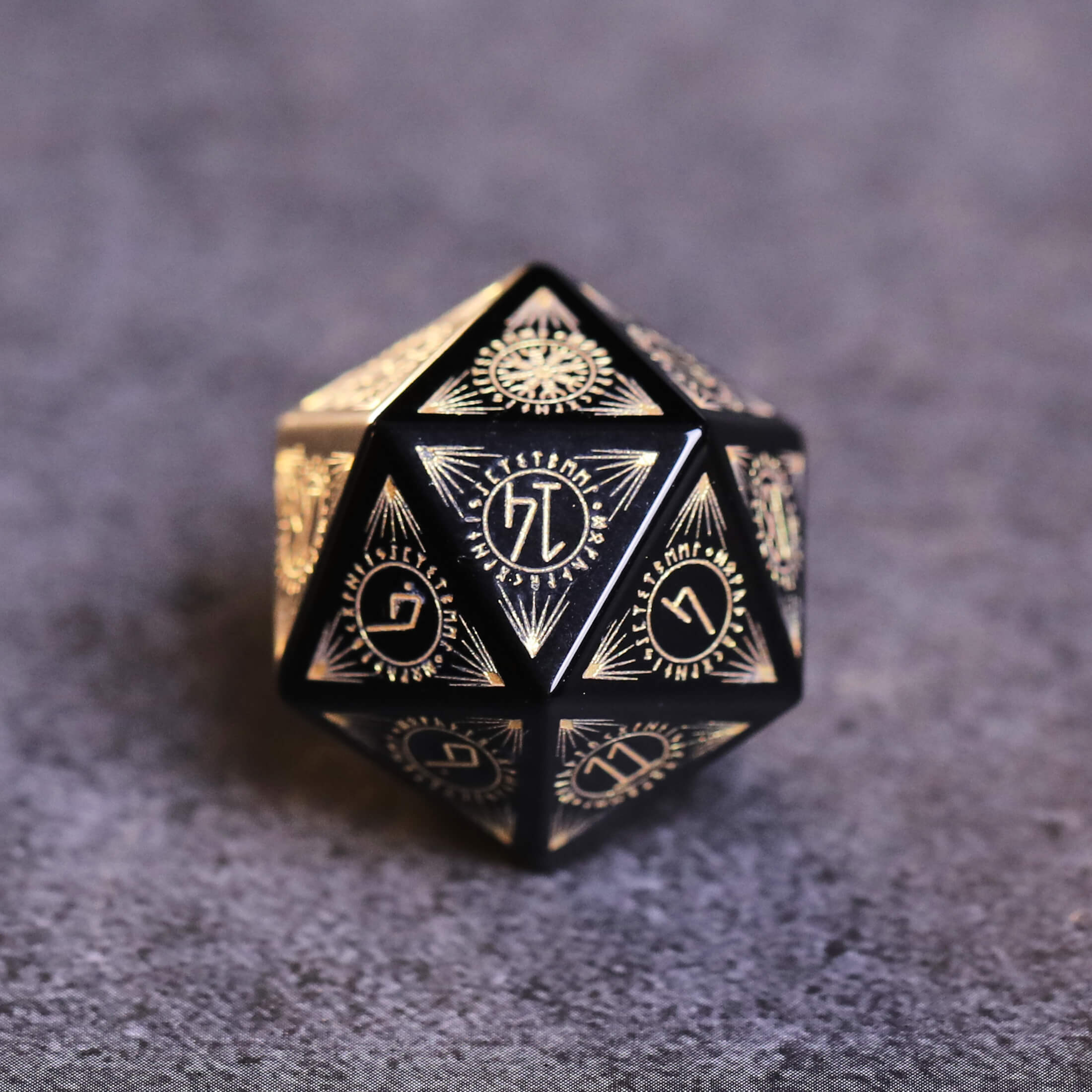 Obsidian Stone Dice for D&D