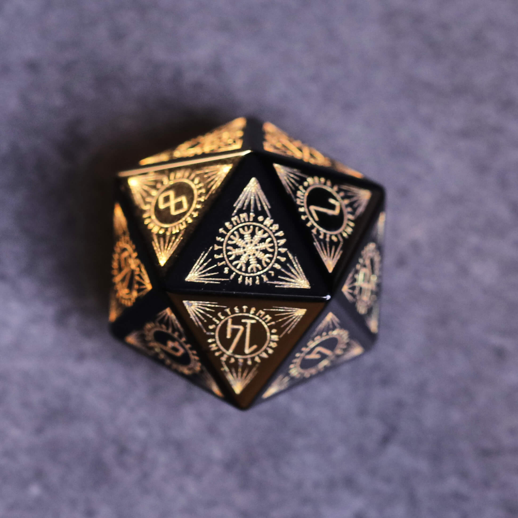 Obsidian Stone Dice for D&D