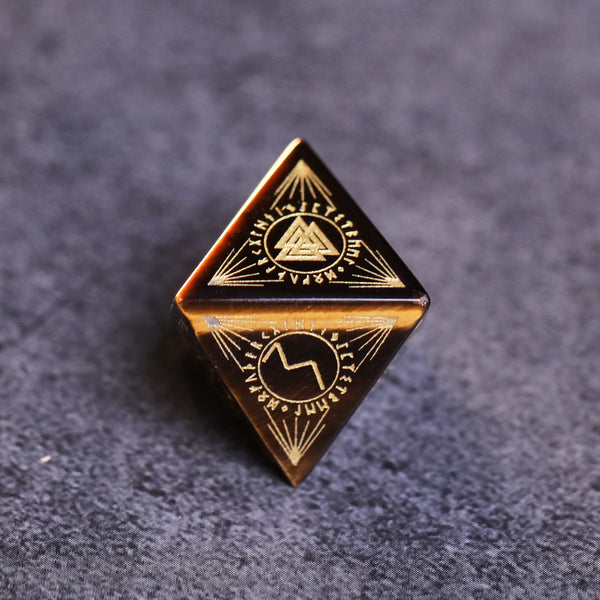 AUSPDICE Tiger Eye Gemstone Dice Hand Carved