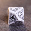 White Turquoise Gem Dice Set for Dungeons and Dragons
