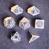 White Turquoise Gem Dice Set for Dungeons and Dragons