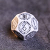 White Turquoise Gem Dice Set for Dungeons and Dragons